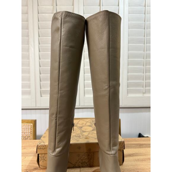 Free People Rocky Slouch Boots Grey/Nickel Leather Sz 6 US 36 EU NIB Modern Chic - Picture 9 of 16